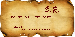 Bokányi Róbert névjegykártya