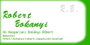 robert bokanyi business card